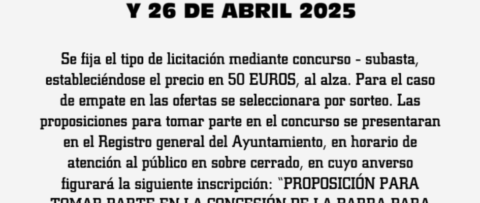 CARTEL BARRA SAN MARCOS 2025