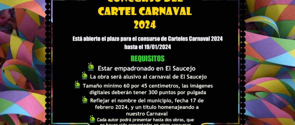 CARTEL CONCURSO CARTEL CARNAVAL 2024