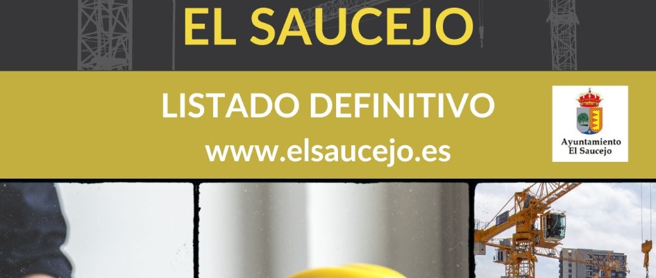 LISTADO DEFINITIVO BOLSA DE PEONES DEL AYUNTAMIENTO DE EL SAUCEJO