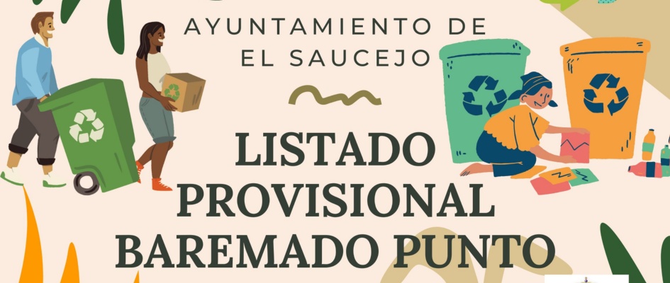 LISTADO PROVISIONAL BAREMADO PUNTO LIMPIO